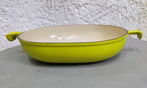Plat fonte émaillée vert - fonte, le
